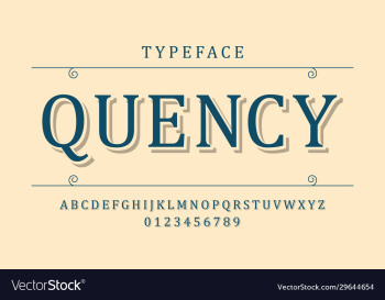 typeface vintage style quency typeface vintage style quency