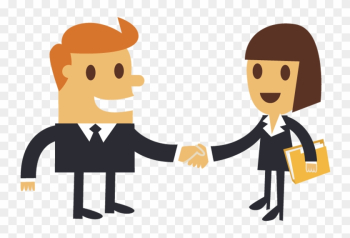 Typically Bosses Do Not Check On Your Work Load Before - People Shaking Hands Clipart