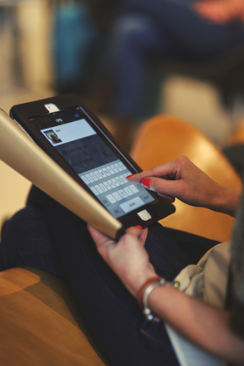 Typing on the tablet Typing on the tablet