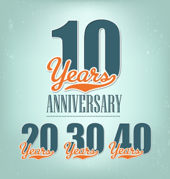Typographic anniversary designs Typographic anniversary designs
