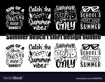 typography summer beach background t shirt design