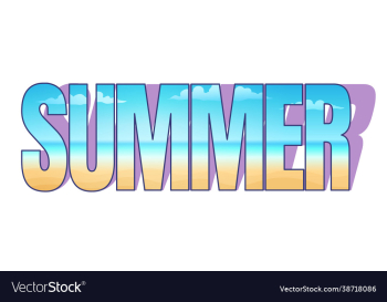 typography with tropical beach typography with tropical beach