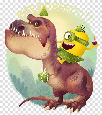 Tyrannosaurus Minions Birthday Bob the Minion Party, MINION BIRTHDAY transparent background PNG clipart