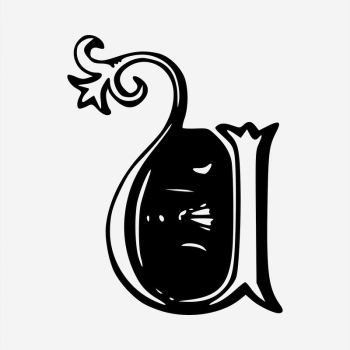 U letter clipart, vintage | Free Vector - rawpixel U letter clipart, vintage | Free Vector - rawpixel