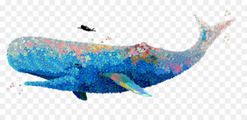 u8354u679d Watercolor painting Whale Illustrator Illustration - Painted Whale 