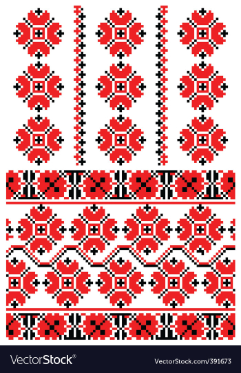Ukrainian embroidery ornament vector image Ukrainian embroidery ornament vector image