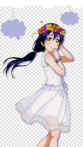 Umi Sonoda Love Live! School Idol Festival Maki Nishikino Kotori Minami, Hand painted white dress beauty transparent background PNG clipart