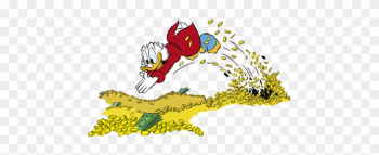 Uncle Scrooge Mcduck Wallpaper Containing Anime Titled - Scrooge Mcduck Diving Into Money