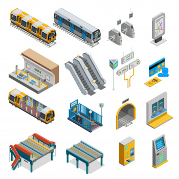 Underground isometric set Underground isometric set