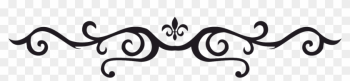 Underline Design And Simple Design Hand Drawn Elements - Fleur De Lis Border