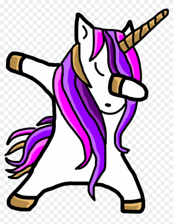 Unicorn Dab Horse Clip Art - Purple Dabbing Unicorn