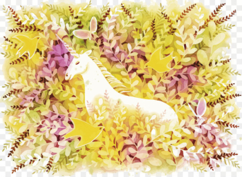 Unicorn Fairy tale Watercolor painting Illustration - Vector unicorn 