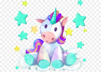 Unicorn Horse Watercolor painting Clip art - Vector hand-painted watercolor Unicorn 