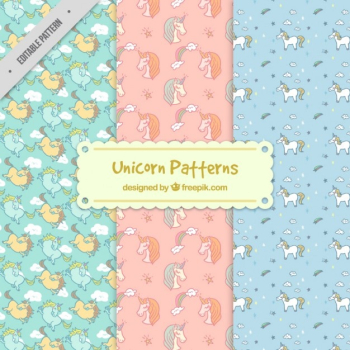 Unicorn pattern set Unicorn pattern set