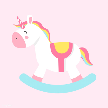 Unicorn rocking horse | Free stock vector - 544587