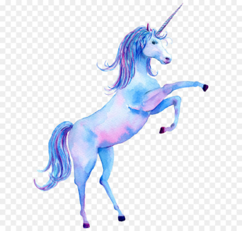 Unicorn Watercolor painting Poster Canvas print - The Unicorn 