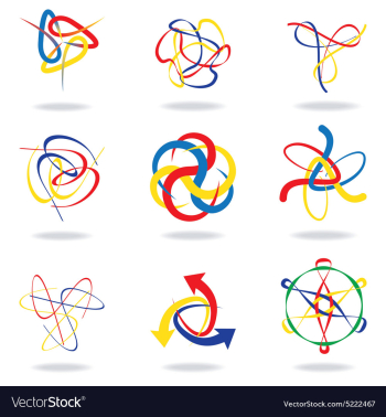 Unique abstract modern graphics design element vector image Unique abstract modern graphics design element vector image