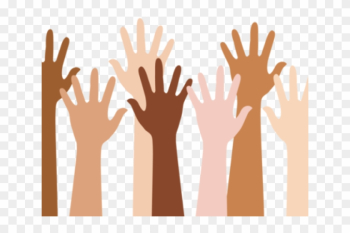 Unique Clipart Diversity - People Raising Hands Png