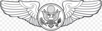 United States Air Force U.S. Air Force aeronautical rating United States Aviator Badge Wing 0506147919 - Military Badge Cliparts 
