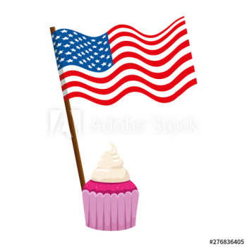 united states of america flag with cupcake united states of america flag with cupcake