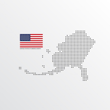 United States of America North Map design United States of America North Map design