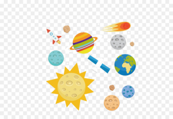 Universe Outer space Planet Clip art - Vector painted outer space 