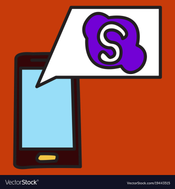 Unusual look skype logo vector image Unusual look skype logo vector image
