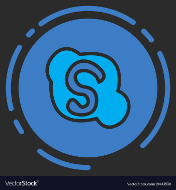 Unusual look skype logo vector image Unusual look skype logo vector image