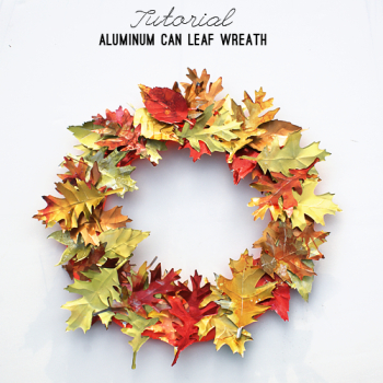 Upcycled Aluminum Can Fall Wreath DIY