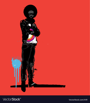 Urban afro vector image Urban afro vector image
