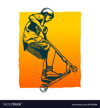 urban hand drawn freestyle scooter urban hand drawn freestyle scooter