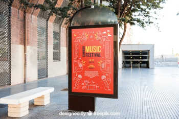 Urban mupi mockup template