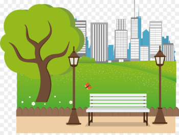 Urban park Cartoon Illustration - Park cartoons Urban park Cartoon Illustration - Park cartoons