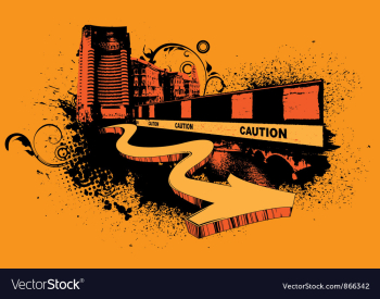 Urban poster with 3d arrow vector image Urban poster with 3d arrow vector image