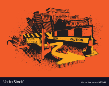 Urban poster with 3d arrow vector image Urban poster with 3d arrow vector image