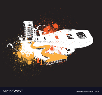 Urban poster with 3d arrow vector image Urban poster with 3d arrow vector image