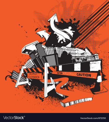 Urban poster with 3d arrows vector image Urban poster with 3d arrows vector image