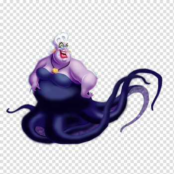 Ursula Maleficent Ariel Cruella de Vil Cattivi Disney, Cartoon character transparent background PNG clipart