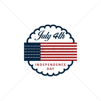 Us independence day label Us independence day label