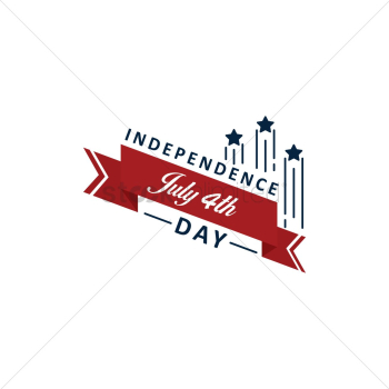 Us independence day label Us independence day label
