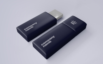 Usb stick mockup for merchandising Free Psd