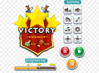 User interface design Button Game - Game UI Button Games gold 