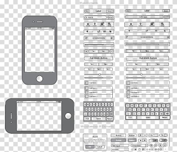 User interface design Computer Icons, Apple mobile phone interface black and white line draft transparent background PNG clipart