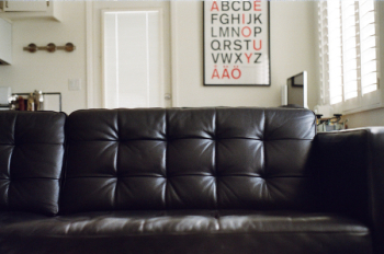 Vacant Black Couch Vacant Black Couch