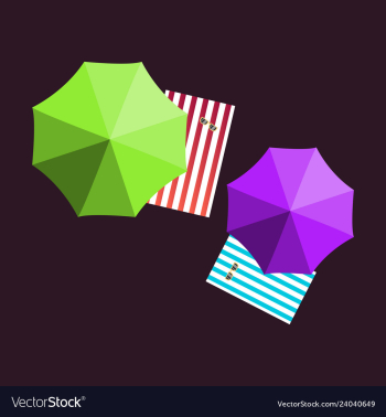 Vacation and travel concept beach umbrella beach vector image Vacation and travel concept beach umbrella beach vector image