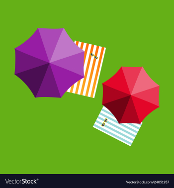 Vacation and travel concept beach umbrella beach vector image Vacation and travel concept beach umbrella beach vector image