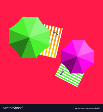 Vacation and travel concept beach umbrella beach vector image Vacation and travel concept beach umbrella beach vector image