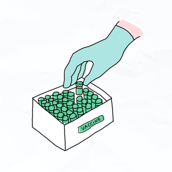 Vaccine distribution psd doodle illustration Vaccine distribution psd doodle illustration