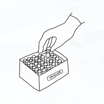 Vaccine distribution vector doodle illustration Vaccine distribution vector doodle illustration