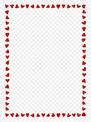 Valentine&#39;s Day Page Borders Clip Art For Kids - Heart Border For Paper